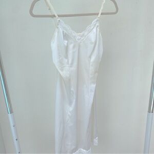 Vintage Ivory White Slip Dress Size S/M
